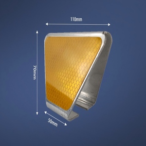 Delineateurs de sécurité routière en plastique, barrières, réflecteurs, marques routières, à énergie solaire, haute visibilité, blanc/jaune - Product Image 2