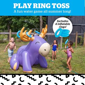 Nouveau jeu de lancer d'anneaux gonflable en forme de renne de 1,5 m pour enfants, jouet aquatique pour l'extérieur, idéal pour les fêtes estivales - Product Image 3