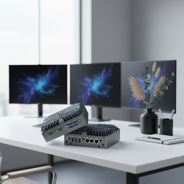 14th Gen  Industrial Mini PC Fanless Ultra 5 125u Embedded Industrial Control Mini PC Three Display