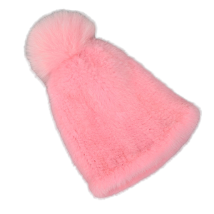 Nhà Máy Bán Buôn Mùa Đông Ấm Chồn Beanie <span class=keywords><strong>Hat</strong></span> Cho Phụ Nữ Với Fox Fur Bóng Hình Ảnh Phong Cách Thiết Kế Phổ Thông - Product Image 1