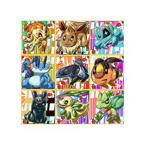 PY Cute Colored Artboard Pikachu Eevee Pokemoned Personnages Populaires Fan Art Poke Mon Cards Cadeau <span class=keywords><strong>Live</strong></span> Stream Room Wholesale - Product Image 4