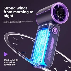 Smart Display Hand 19000 Rpm High Speed 100-Speed Stepless Adjustment 3600Mah Battery Ultra-<b>Mini</b> Portable <b>Fan</b> - Product Image 4