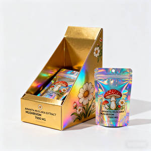 Tùy chỉnh hộp và túi 3.5 Mylar bao bì trong kho aluminized bao bì nhựa Mylar dây kéo túi hộp thiết lập - Product Image 1