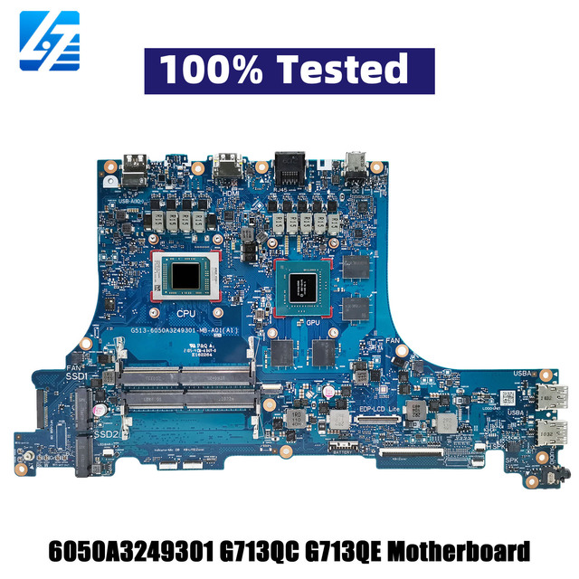 Repair 6050A3249301 Laptop Motherboard for ASUS ROG Strix G15 G513Q G713QC G713QE Notebook With R5 R7 R9 CPU Tests OK Fast Ship