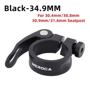 Collier de Selle de Vélo 31.8mm 34.9mm en Alliage d'Aluminium VTT à Libération Rapide Noir/Rouge/Argent - Product Image 5