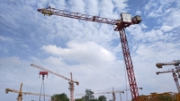 Mini-grue à tour sans cabine 1T 10M avec boîte de vitesses, moteur et pompe hydraulique HS1006