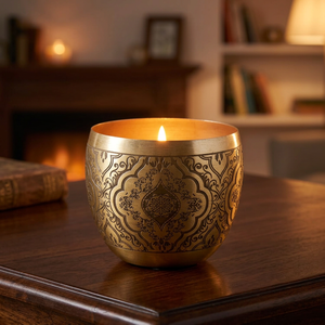 <b>Small</b> Metal Gold Votive <b>Candle</b> T-Light for Home Decoration Use & for Making Your Room Home Decor - Product Image 5