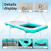Plateforme aquatique gonflable en PVC pour extérieur, ponton de loisirs monté sur remorque, ponton de pêche flottant pour yacht en mer