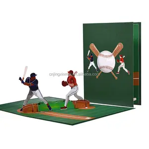 3d Pop Up Baseball Game Greeting Card For Sports Lover