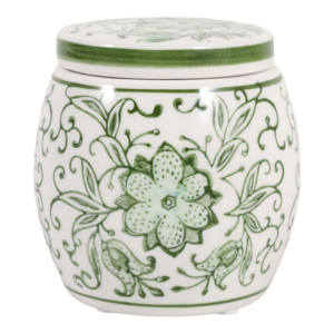 Candela profumata decorativa con coperchio, stile chinoiserie con decorazioni floreali a forma di vite, per soggiorno, camera da letto e bagno. - Product Image 1