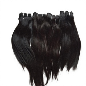 Extensiones de Cabello Humano Remy Indio 100% Naturales, Ondas Profundas Sueltas, Doble Peso, Suaves, Crudas, Sin Procesar, con Cinta Adhesiva Pre-Encolada, Estilo Afro, Marca Nandee House - Product Image 1