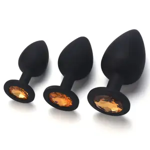 OEM hot selling fashional Silicone adult female Butt Plug Sex Anal Vibrator butt anal plug jewelry sex toys