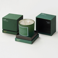 Boîte cadeau de luxe personnalisée en carton rigide vide pour pots de bougies parfumées avec insert