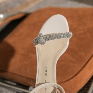 Zapatos de Tacón Alto Estilo Francés para Mujer, Nuevo Estilo con Cierres de Pedrería, Tacón de Aguja Fino con Punta en Pico, Auténticos - Product Image 5