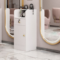 Professionnel rose Rolling Barber Spa Facial Woodiness Salon de coiffure Salon de beauté Chariots de chariot de coiffure