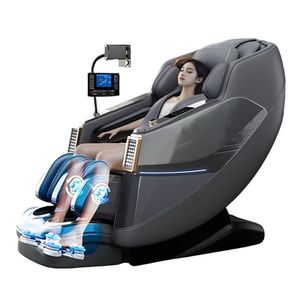 כיסא עיסוי מתקפל מדגם זיפין, עיסוי שיאצו 4D 3D, אפס כבידה, דמוי עור PU, עם חימום לגב התחתון, עיצוב חוסך מקום - Product Image 1