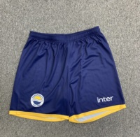 Ensemble de football professionnel à séchage rapide, jaune et bleu marine, maillot de football à col rond, short, tenue pour les compétitions sportives des clubs pour adultes