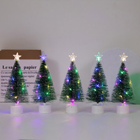 Nouvel Arbre de Noël Artificiel Lumineux Multicolore en Forme d'Aiguilles de Pin, Veilleuse LED Étanche à Piles pour Affichage LED