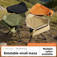 Tabouret triangulaire portable, compact et rotatif, petite chaise pliante pour la pêche et le camping