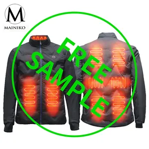 Custom 15-Zone Heated Jacket with USB Battery Pack Softshell Waterproof Thermal Puffer down Coat Unisex Men's Heating Jacket