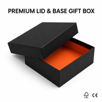 Boîte cadeau en papier rigide mat de luxe avec logo personnalisé, couvercle et base intérieurs vibrants, emballage en carton, ensemble OEM/ODM