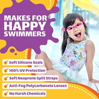 Lunettes de natation anti-buée Frogglez pour enfants de moins de 10 ans (3-10 ans) – Recommandées par les parents – Sangle premium sans douleur