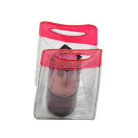 Sac d'emballage en plastique PVC pour bikini, sac cosmétique avec bouton d'alignement