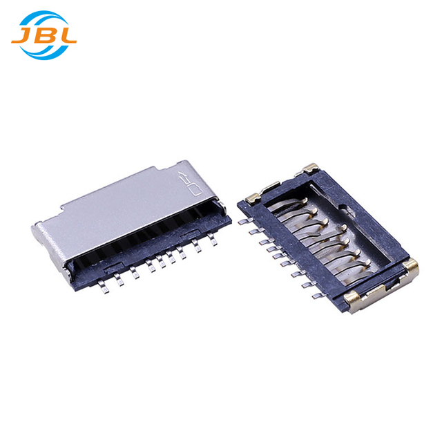 High Temperature Resistant SUS Shell TF Micro SD USB Memory Card Connector 1.5H Short Body 0.5A Current Rated for PCB One-Stop