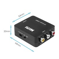 Adaptador VGA a HDMI/AV de 1080P con Audio, Convertidor de Video Macho a Hembra para Laptop, PC, Monitor, TV, Proyector, Plug and Play