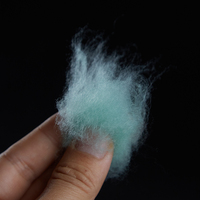 Fibre de polyester recyclée teinte en masse 2.5D 64mm, plusieurs couleurs, pour le filage et le mélange textile