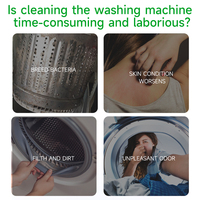 Nettoyant liquide pour lave-linge, solution détartrante en profondeur, éliminateur de moisissures et d'odeurs pour lave-linge à chargement frontal et à chargement par le haut