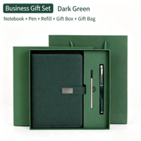 Coffret Cadeau Carnet de Notes A5 Personnalisable Haut de Gamme pour Bureau, Bloc-notes d'Entreprise, Cadeau de Gala Annuel, Personnalisation du Logo, Sans Fil