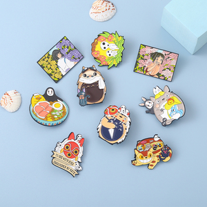 Épingles à revers en émail doux, 10 Styles de dessin animé, personnalisé, Mononoke, Chihiro, Haku, Totoro, broches anime, badge, épingles en émail doux - Product Image 1