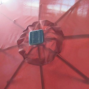 Parasol solaire à LED avec mât en aluminium de 3 m, pour jardin, terrasse, extérieur, avec lumière - Product Image 3