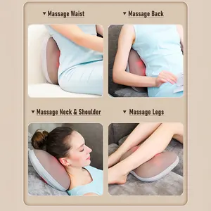 Hand Held 2 In 1 Shiatsu Kneading Vibrators Feet Back Heat Pain Relief Device Massager