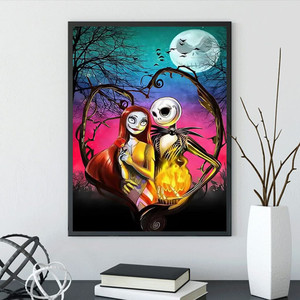 SONGWOOART dibujos animados figura de <span class=keywords><strong>Halloween</strong></span> taladro cuadrado diamante puntos Kit Diy diamante <span class=keywords><strong>pintura</strong></span> taladro completo mosaico arte <span class=keywords><strong>pintura</strong></span> - Product Image 1