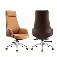 Chaise de bureau de patron en cuir de luxe moderne Design ergonomique École Hôpital Hôtel Directeur Général Chaise pivotante de bureau