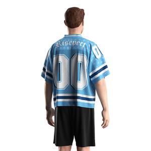 เสื้อฟุตบอลอเมริกันคลาสสิกพร้อมแถบเสื้อแบบย้อนยุค ระบายอากาศได้ดี เหมาะสำหรับสวมใส่ในวันแข่งขัน - Product Image 4