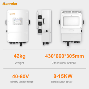 เครื่องกำเนิดไฟฟ้าไฮบริดคุณภาพสูงแบบเชื่อมต่อระบบกริด สามเฟส 8 กิโลวัตต์ 10 กิโลวัตต์ 10 กิโลโวลต์แอมแปร์ 15 กิโลวัตต์ คลื่นไซน์บริสุทธิ์ - Product Image 2