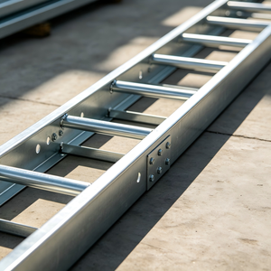 Cannelle porte-câbles industrielle en <span class=keywords><strong>acier</strong></span> pour usine et entrepôt, système de support de câbles électriques, longueur personnalisable jusqu'à 6 m - Product Image 1