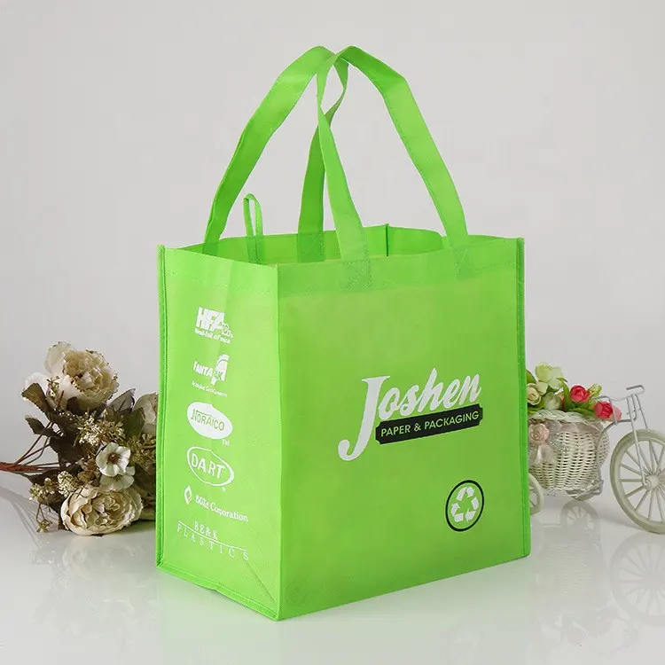 カスタムPersonalizada不織布エコバッグショッパーバッグ卸売食料品再利用可能なショッピングバッグロゴ付き