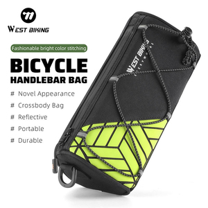 Sac de guidon de vélo WEST BIKING, portable, durable, imperméable, pour le cyclisme en plein air, le sport et la randonnée à vélo - Product Image 1