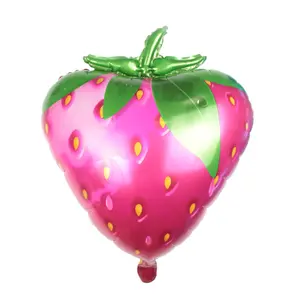 Ht 气球水果草莓形状的孩子玩具生日派对装饰气球氦
