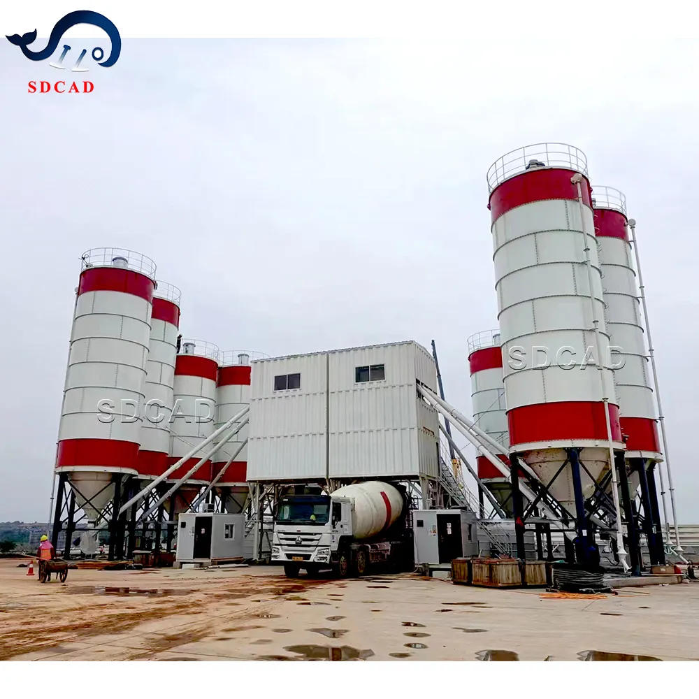SDCAD Brand CE&ISO certification small.manufacturing plant mix concrete batching plants