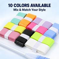 Surpoignées de tennis personnalisées OEM, 60 pièces, fines, lisses, adhérentes, absorbant la transpiration, antidérapantes, pour raquettes de squash et de badminton