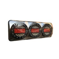 Feux arrière LED multifonctions Hongjin MK-T83 90LEDs ronds pour camion, remorque, voiture, 12V