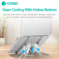 COTECi 15.6 pouces en alliage d'aluminium support pour ordinateur portable pliable et portable Support en métal pour tablette PC et ordinateur