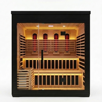 Sauna Exterior Híbrida con Calefacción de Espectro Completo, Terapia Infrarroja y Sauna Tradicional, Personalizable para Uso Doméstico y Comercial