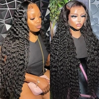 Perruque frontale HD sans colle en cheveux naturels vietnamiens bruts, ondulés, alignés aux cuticules, bouclés style Indonésie, pour femmes noires