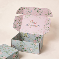 Boîte en carton ondulé recyclable personnalisée, colorée et pliable, boîtes d'expédition personnalisées avec gaufrage pour les ensembles de crèmes cosmétiques pour le visage et de maquillage